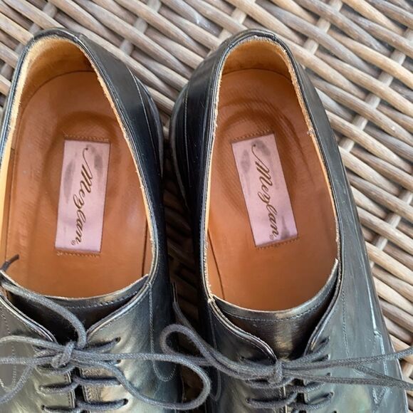 Mezlan Black Cap Toe Shoes, Size 13W main image 4